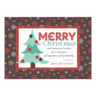 Colorful Photo Merry Christmas our Family Custom Invitation