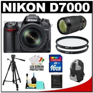 Nikon D7000 16.2 MP Digital SLR Camera & 18 105mm VR DX AF S Zoom Lens with 70 300mm VR AF S Lens + 16GB Card + Filters + Backpack Case + Tripod + Accessory Kit  Digital Slr Camera Bundles  Camera & Photo