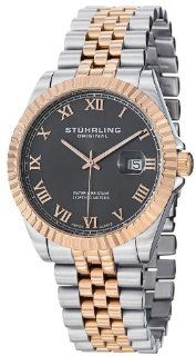 Stuhrling Original Men's 599G.05 Symphony Regent Coronet Swiss Quartz Date Rose Tone Stainless Steel Bracelet Watch Watches