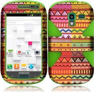 Samsung T599 Galaxy Exhibit ( Metro PCS , T Mobile ) Phone Case Accessory Colorful Craft Dual Protection D Dynamic Tuff Extra Strong Cover with Free Gift Aplus Pouch Cell Phones & Accessories