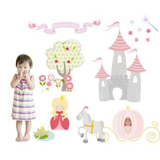 princess fabric wall stickers by littleprints