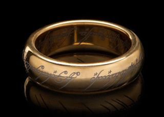 Gold Plated Tungsten Carbide One Ring