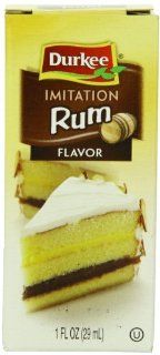 Durkee Rum Flavor, Imitation, 1 Ounce (Pack of 12)  Imitation Flavoring Extracts  Grocery & Gourmet Food
