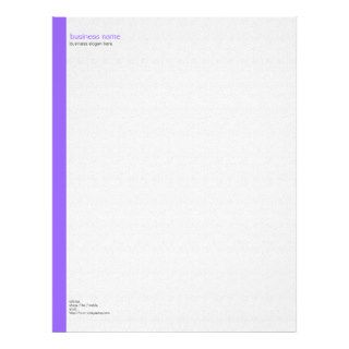 Plain Elegant Modern Simple Purple Stripe on White Personalized Letterhead
