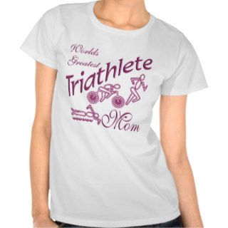 Pink Swim Bike Run Triathlete Greatest Mom 10x10 T Shirts