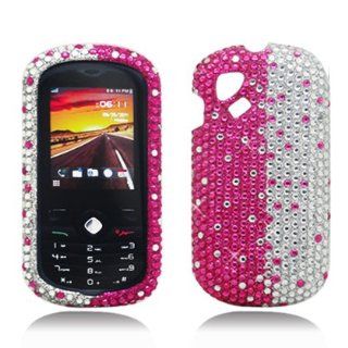 Full Diamond Bling Hard Shell Case for Alcatel OT 606A / T Mobile Sparq [T Mobile] (Pink Divide) Cell Phones & Accessories