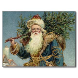 Vintage Christmas, Victorian Santa Claus Post Cards