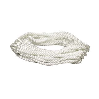 Lehigh 3/8 in x 25 ft White Twisted Nylon Rope