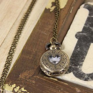 love takes time watch necklace by lisa angel
