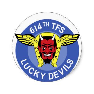 614th TFS Lucky Devils Stickers