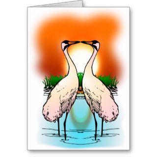 Two Love Birds Kissing Greeting Cards
