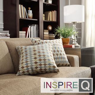 INSPIRE Q Clybourn 18 inch Toss Diamond Impressions Accent Pillow (Set of 2) INSPIRE Q Throw Pillows