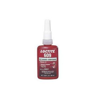 Loctite 609 Retaining Compound Adhesive, 50 mL Bottle, Green (Case of 10) Industrial Adhesives
