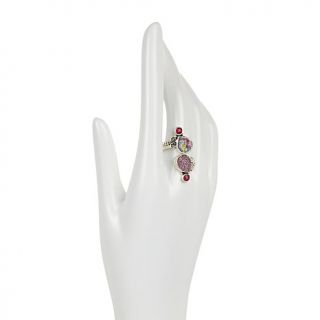 Sajen Silver by Marianna and Richard Jacobs Pink Drusy, Quartz and Simulated Op
