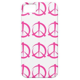 Hot Pink Peace Signs iPhone 5 Case