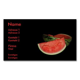 Wassermelone   visiting card business card templates