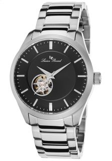 Lucien Piccard 12530 11  Watches,Sevilla Silver Tone Steel Case Automatic Black Dial, Casual Lucien Piccard Automatic Watches