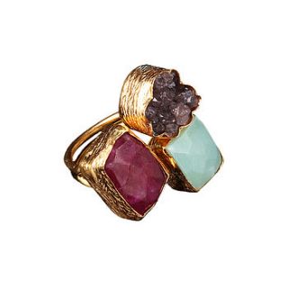 jeylan amethyst, ruby and ite ring by sultanesque