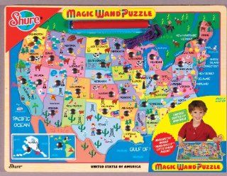 T.S. Shure USA Map Magic Wand Puzzle Toys & Games