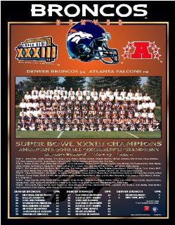 Denver Broncos    Super Bowl 1998 Denver Broncos    13 x 16 Plaque  Sports Related Collectibles  Sports & Outdoors