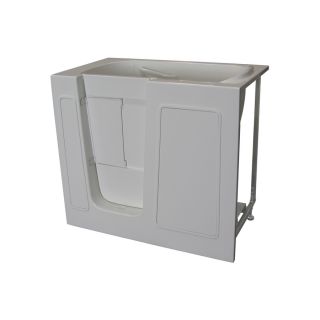 Total Care in Bathing BS Series 45 in L x 26 in W x 40 in H White Gelcoat/Fiberglass Rectangular Walk In Bathtub with Left Hand Drain