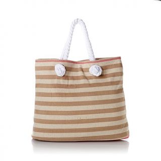 ECHO Striped Beach Tote with Rope Handles