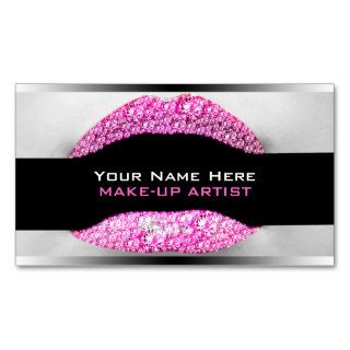 Hot Pink Diamond Bling MakeUp Artist Biz Cards Business Card Template