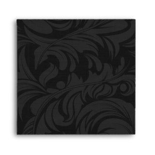 Classy Red and Black Damask Envelopes