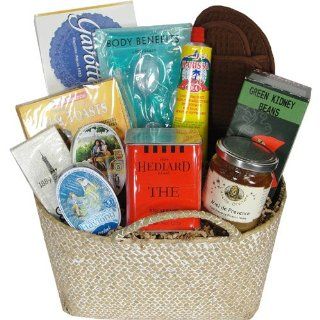 De Luxe Get Well Soon Gift Basket Thinking of You  Gourmet Tea Gifts  Grocery & Gourmet Food