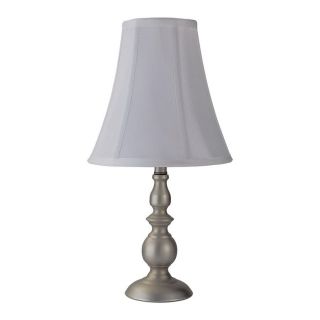 Z Lite 17 in Satin Nickel Indoor Table Lamp with Fabric Shade
