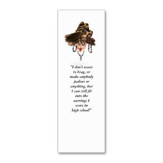 Funny Girly Bookmark Business Card Template