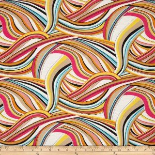 Rayon Challis Abstract Multi Fabric