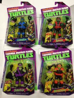 Teenage Mutant Ninja Turtles Stealth Tech Action Figures Set of 4 [Leonardo, Michelangelo, Raphael & Donatello] Toys & Games