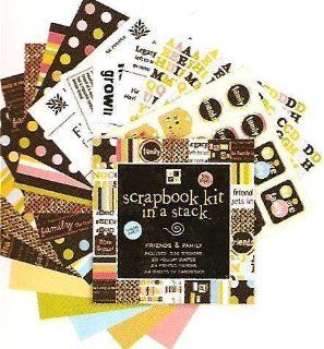 Friends & Family Scrapbook Kit in Stack 12" x 12" Cardstock Papers Vellum Quotes Stickers DCWV NEW 