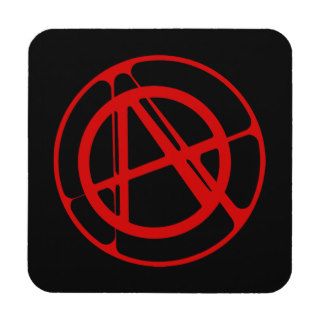 Anarchy Symbol Red Coaster