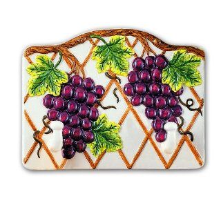 Shop Tuscany Grape 2 Hook Ceramic Wall Hanger at the  Home Dcor Store. Find the latest styles with the lowest prices from KKM