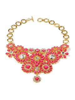 Crystal Cocoa Bib Necklace by Amrita Singh