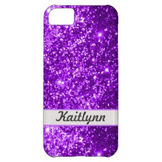 Faux Purple Glitter iPhone 5c Case