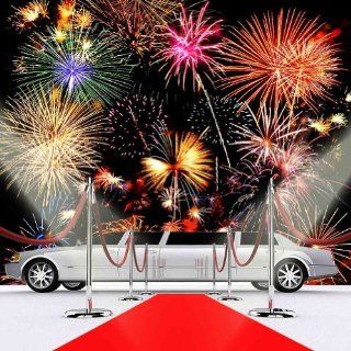Limo And Fireworks 8' x 8' CP Backdrop Computer Printed Scenic Background  Photo Studio Backgrounds  Camera & Photo