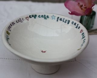 porcelain cup cake bowl by corn kist ceramics