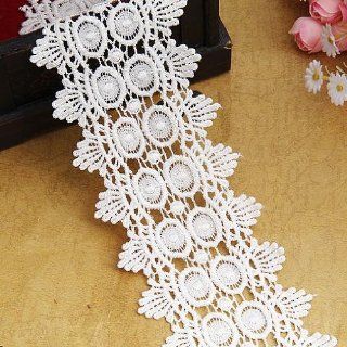 8cm / 3.1"inch White Double Row Lace Trim Sewing on I0032