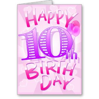 Happy 10th Birthday Cards
