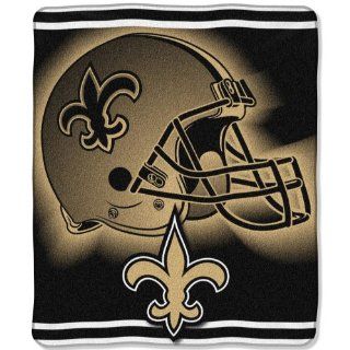 New Orleans Saints 50"x60" Raschel Throw  Throw Blankets  Sports & Outdoors