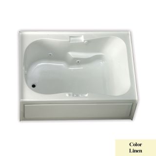 Laurel Mountain Hourglass II Plus 71.75 in L x 41.75 in W x 21.5 in H Linen Acrylic Hourglass in Rectangle Skirted Whirlpool Tub and Air Bath