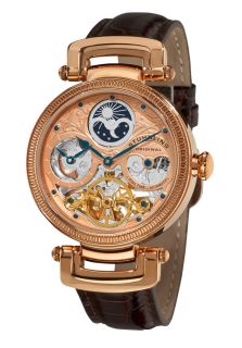 Stuhrling Original 353A.334K14  Watches,Mens Magistrate Rose Tone Dial Brown Leather, Casual Stuhrling Original Automatic Watches
