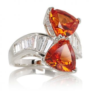 Victoria Wieck 6.24ct Absolute™ and Created Padparadscha Sapphire Ring