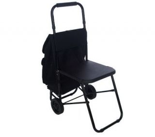 Rest N Roll Multipurpose Cart with Seat and Insulated Pouch —