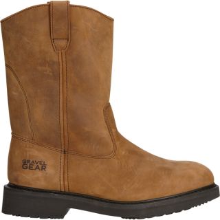 Gravel Gear 10in. Steel Toe Wellington Boot — Crazy Horse Brown, Size 13  Work Boots