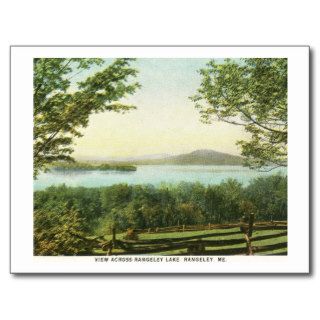 View of Rangeley Lake, Maine Vintage Postcard