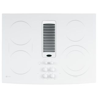 GE Profile 5 Element Smooth Surface Downdraft Electric Cooktop (White) (Common 30 in; Actual 29.875 in)